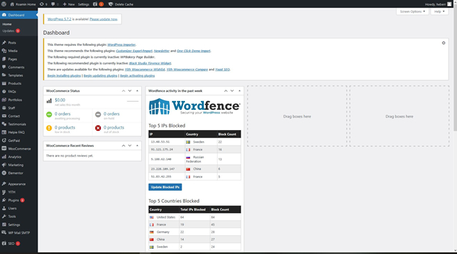 WordPress Dashboard